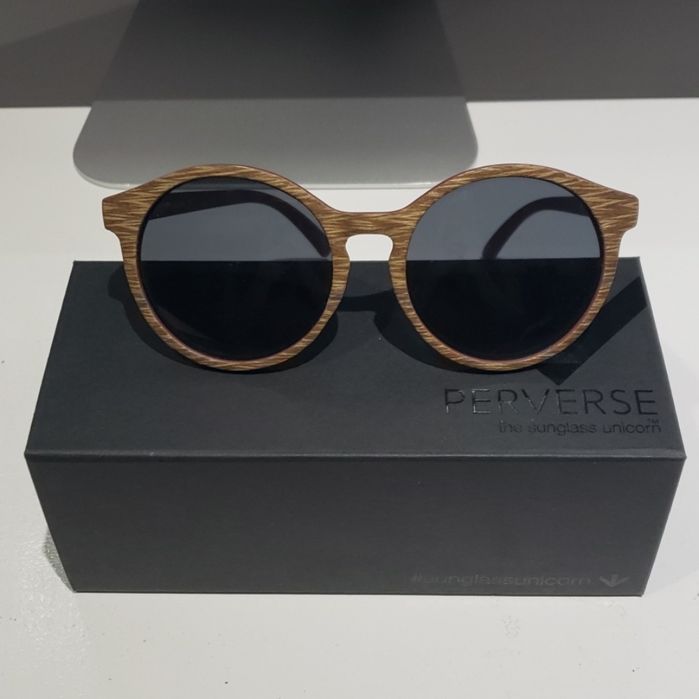 Perverse Wood Textured Sunglasses